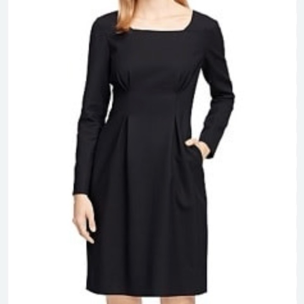 Brooks Brothers Classic Black Long Sleeve Dress